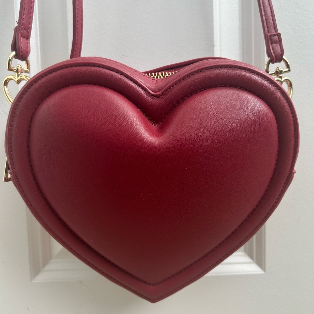 Heart-Shaped Red Women's Bag